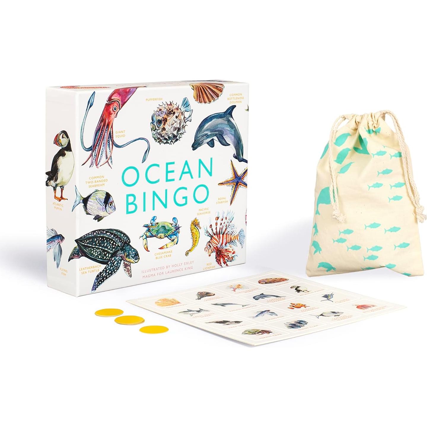 Bingo Oceánico Laurence King - Juego Familiar Educativo