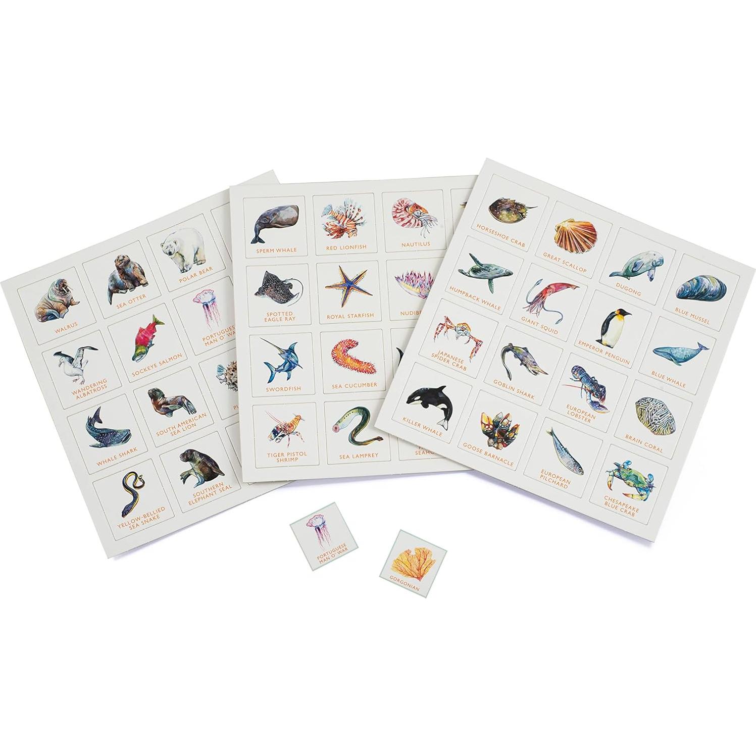 Bingo Oceánico Laurence King - Juego Familiar Educativo