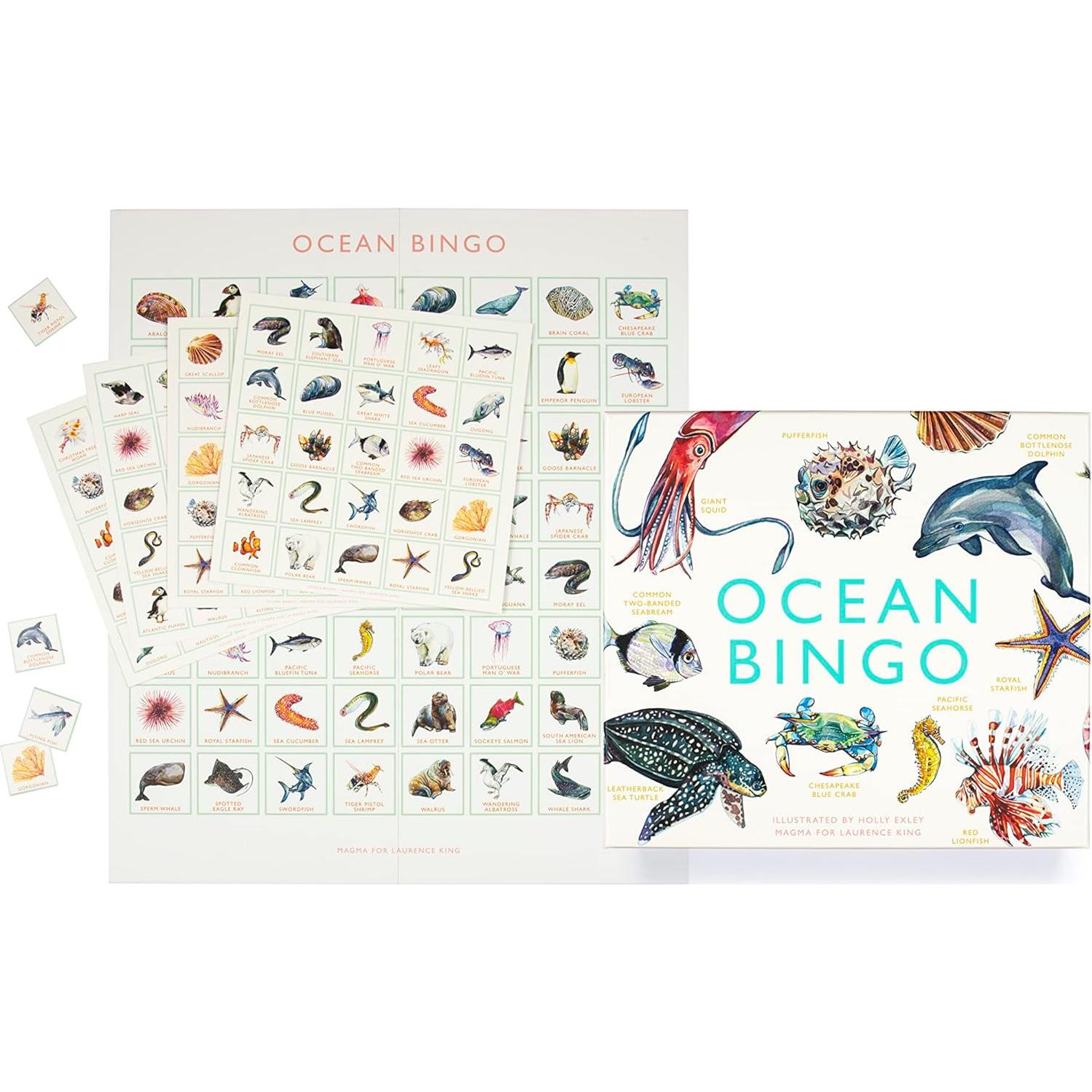 Bingo Oceánico Laurence King - Juego Familiar Educativo