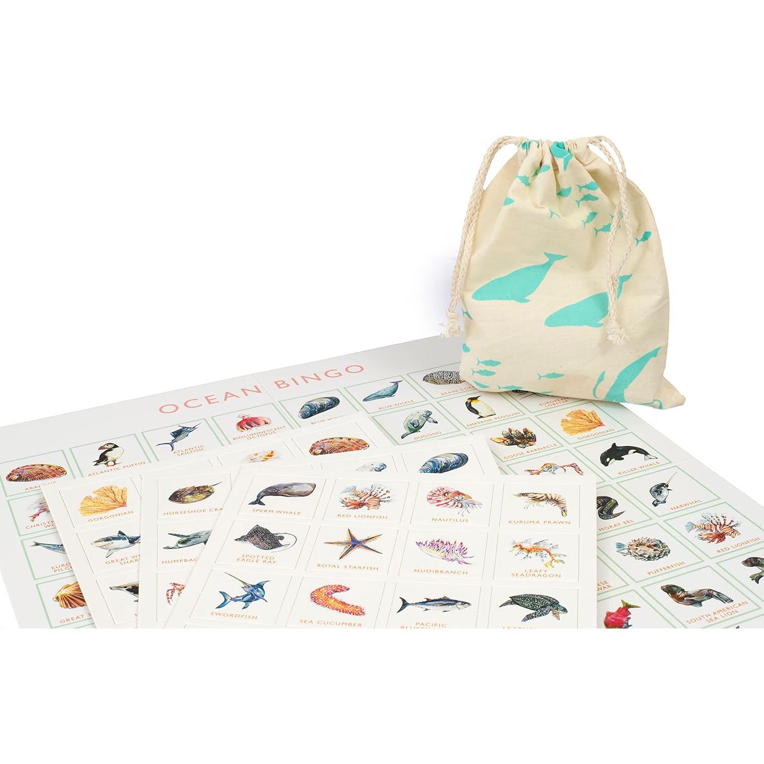 Bingo Oceánico Laurence King - Juego Familiar Educativo