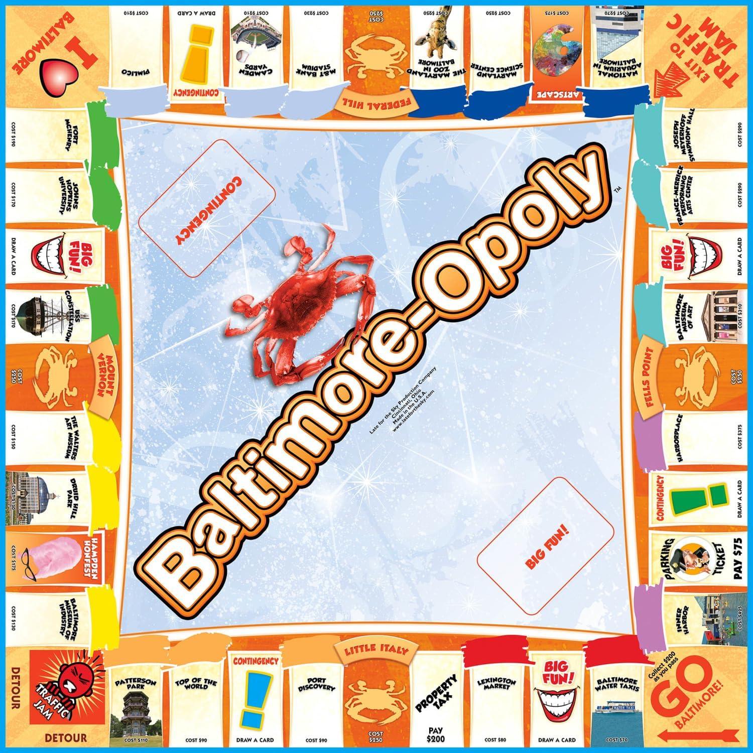 Juego de Mesa Baltimore-opoly Tarde Para el Cielo