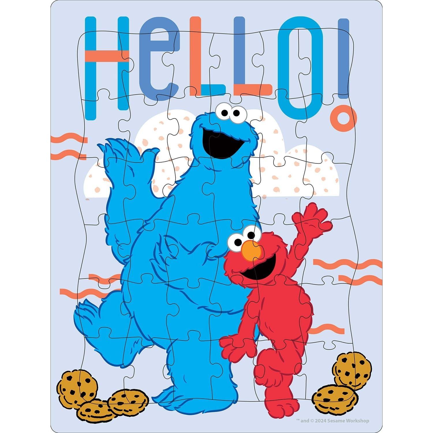 Rompecabezas de Bandeja Buffalo Games Sesame Street 4 en 1