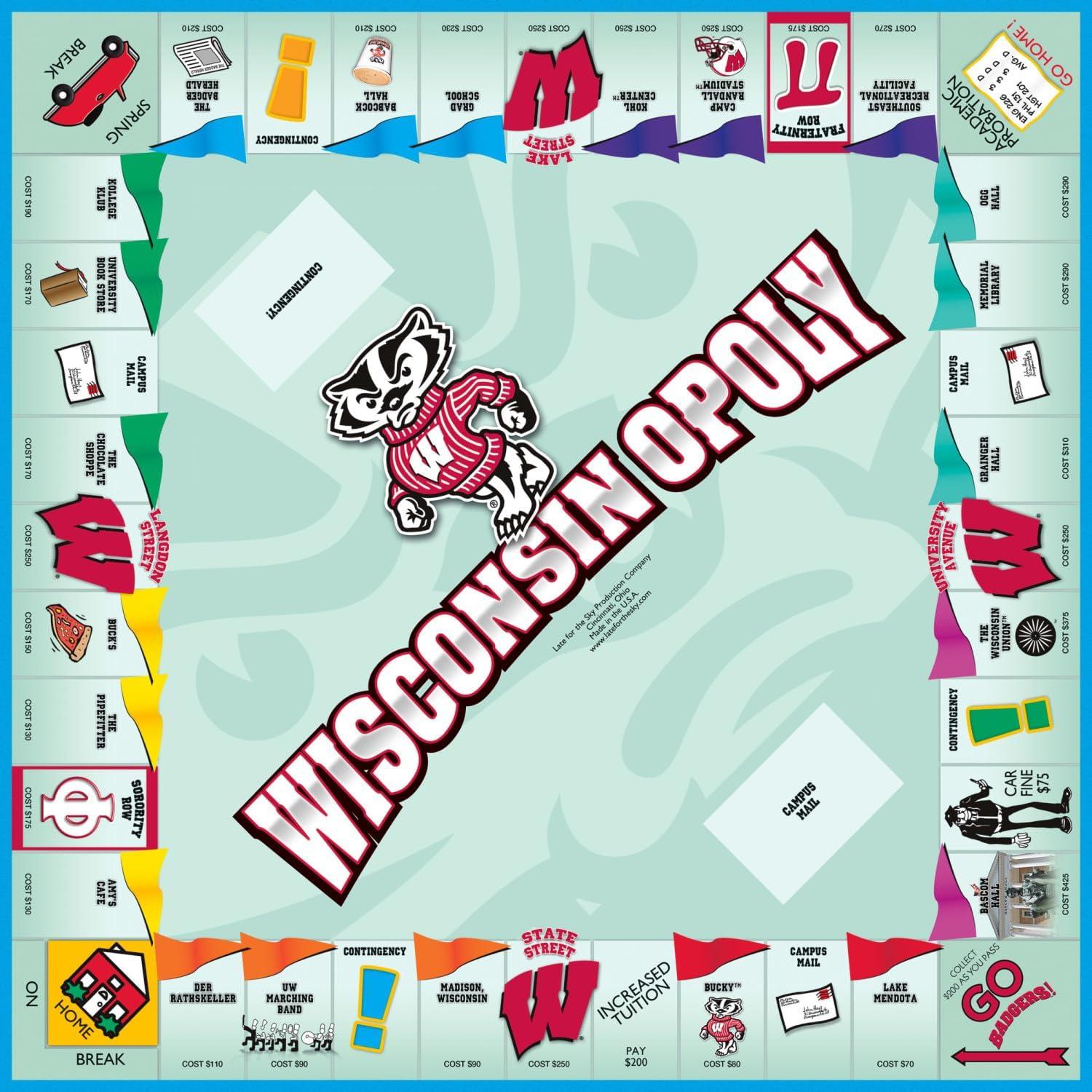 Juego de Mesa Wisconsinopoly Tarde para el Cielo - 2-6 Jugadores