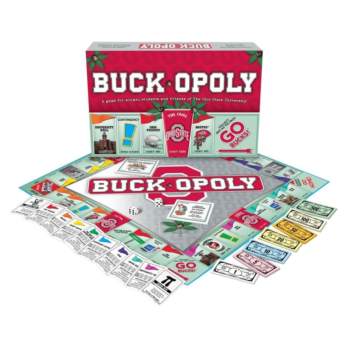 Juego de Mesa Buckpoly Ohio State - Monopoly Temático 39x27cm