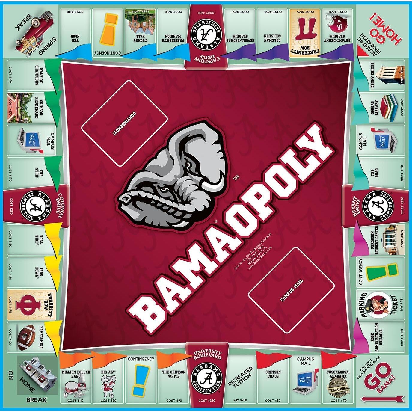 Juego de mesa BAMAOPOLY Universidad de Alabama - 2-6 jugadores