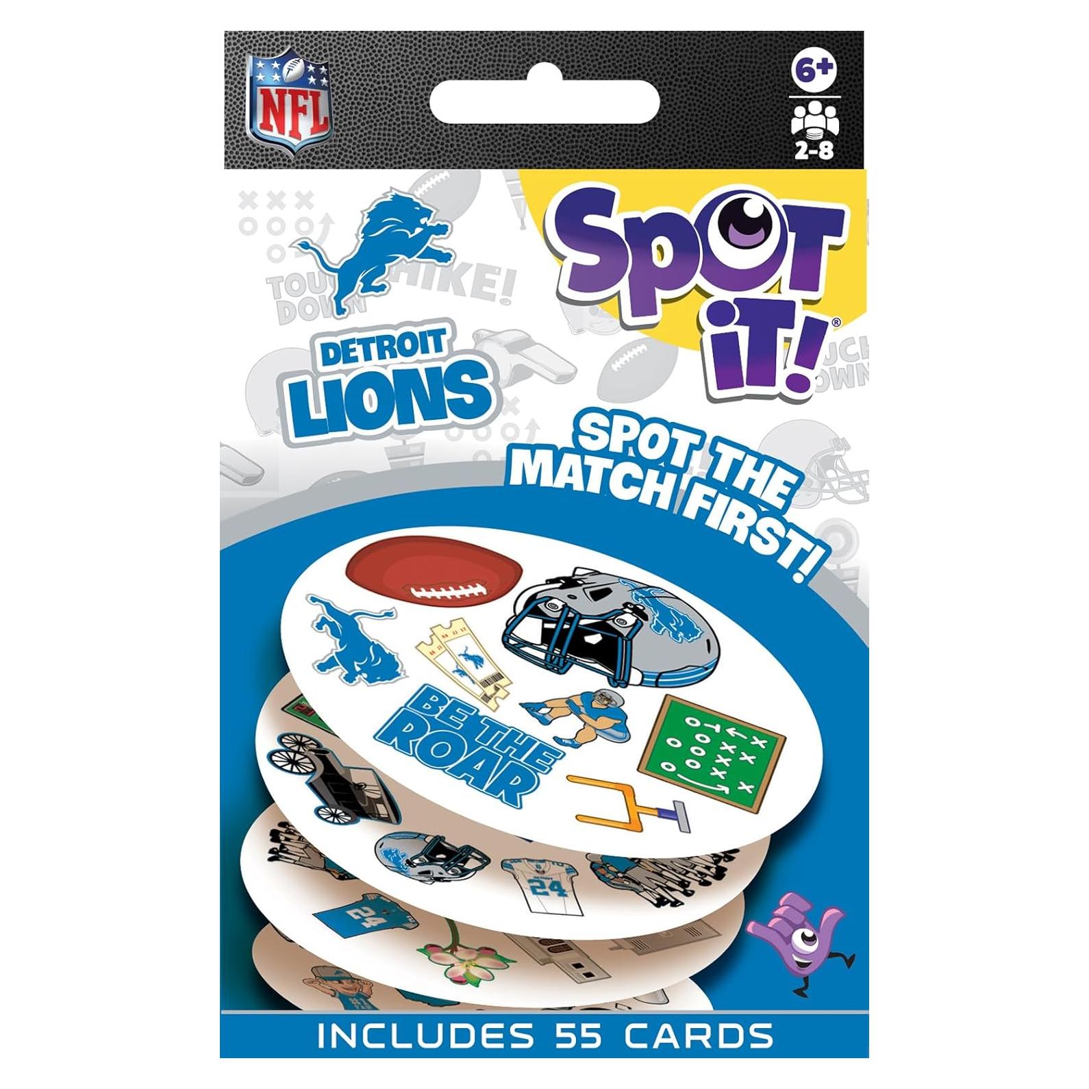 Juego Spot It NFL Detroit Lions - MasterPieces para 2 a 8 Jugadores