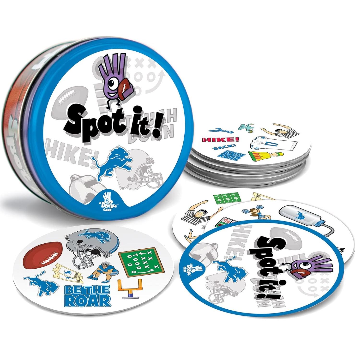 Juego Spot It NFL Detroit Lions - MasterPieces para 2 a 8 Jugadores