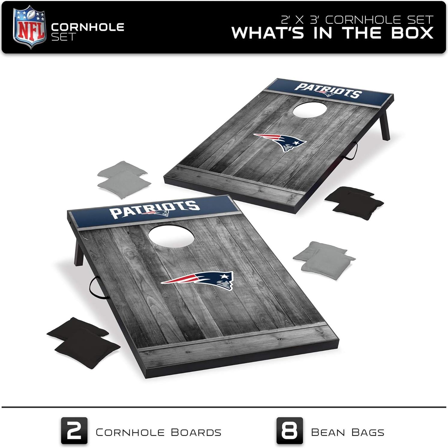 Conjunto Cornhole Wild Sports NFL New England Patriots 2x3m