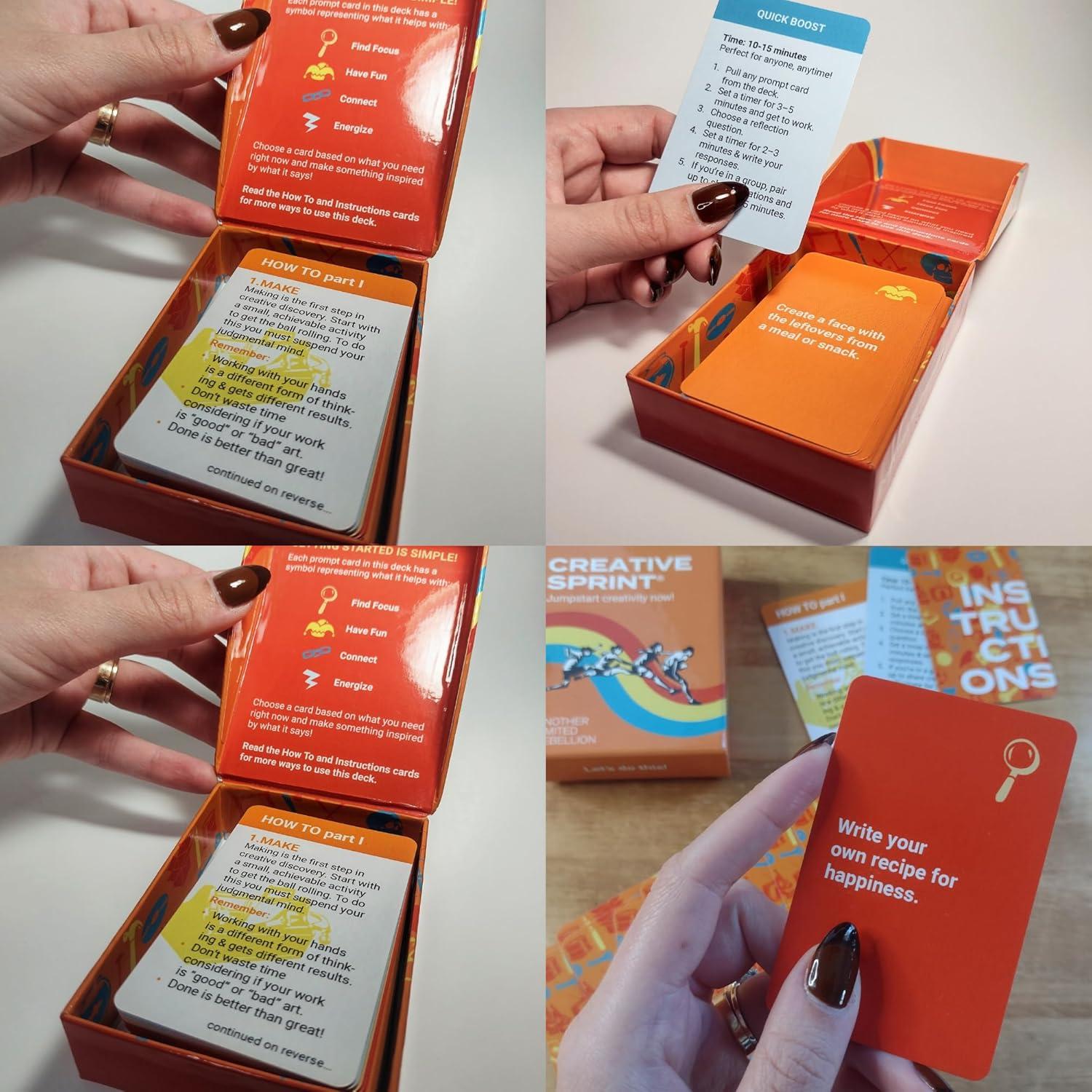 Juego de Cartas de Creatividad Sprint Creativo - 52 Avisos