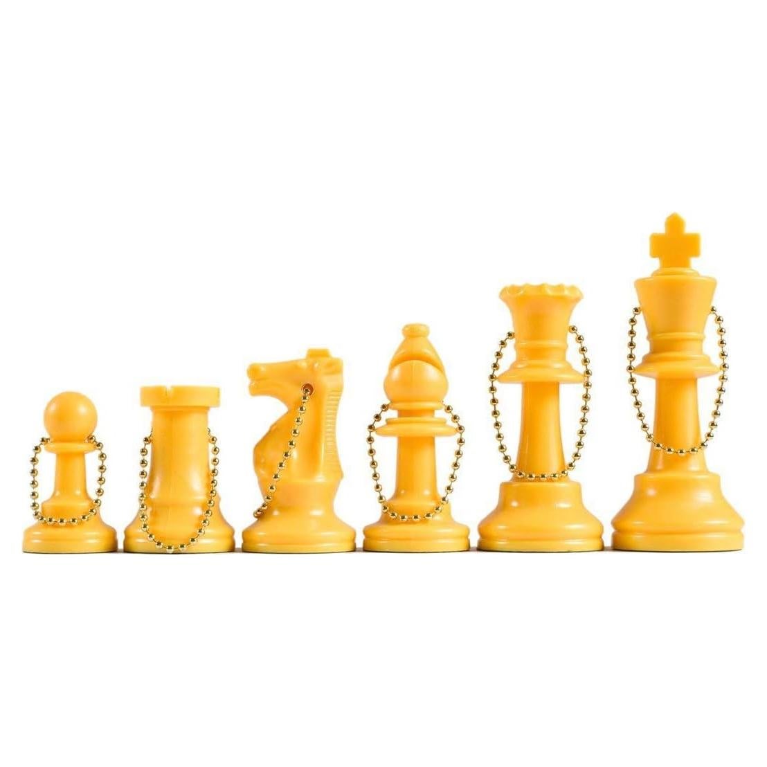 Conjunto de Ajedrez de Llaveros WE Games Amarillo 17 Piezas