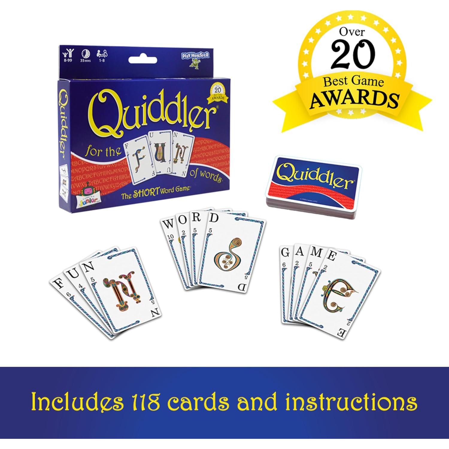 Quiddler Juego de Cartas - Palabras para Niños y Adultos 8+