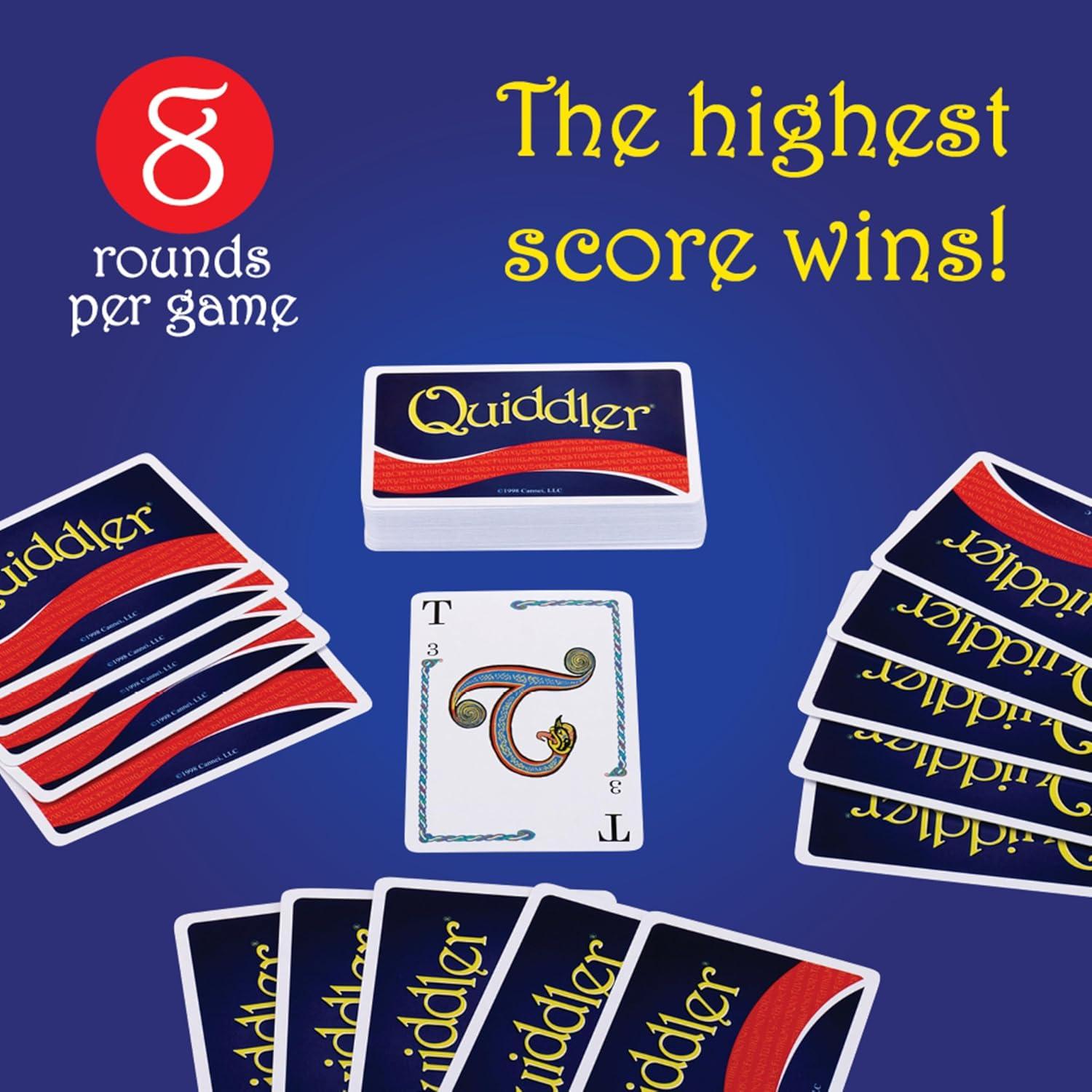 Quiddler Juego de Cartas - Palabras para Niños y Adultos 8+