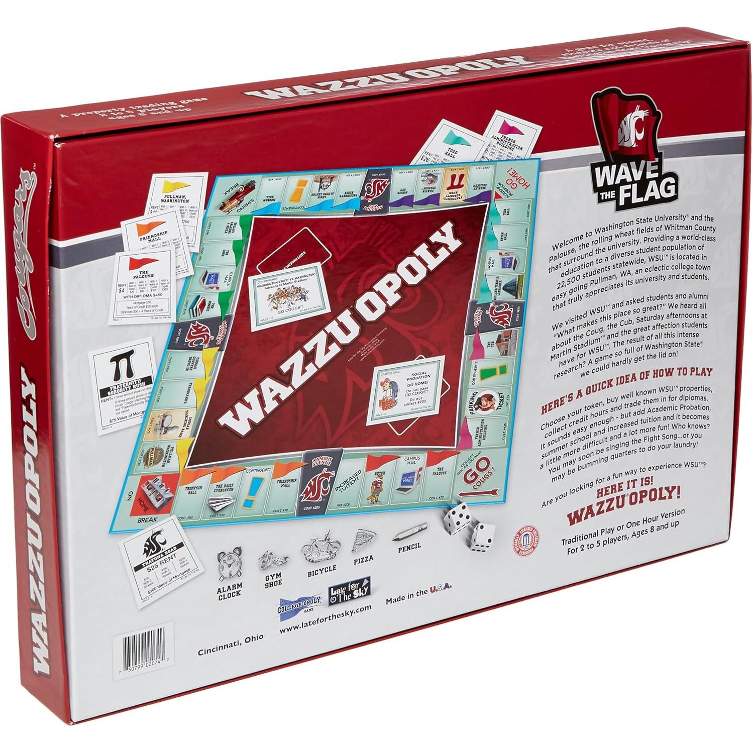 Juego de Mesa Wazzuopoly Tarde para el Cielo - Universidad Estatal de Washington