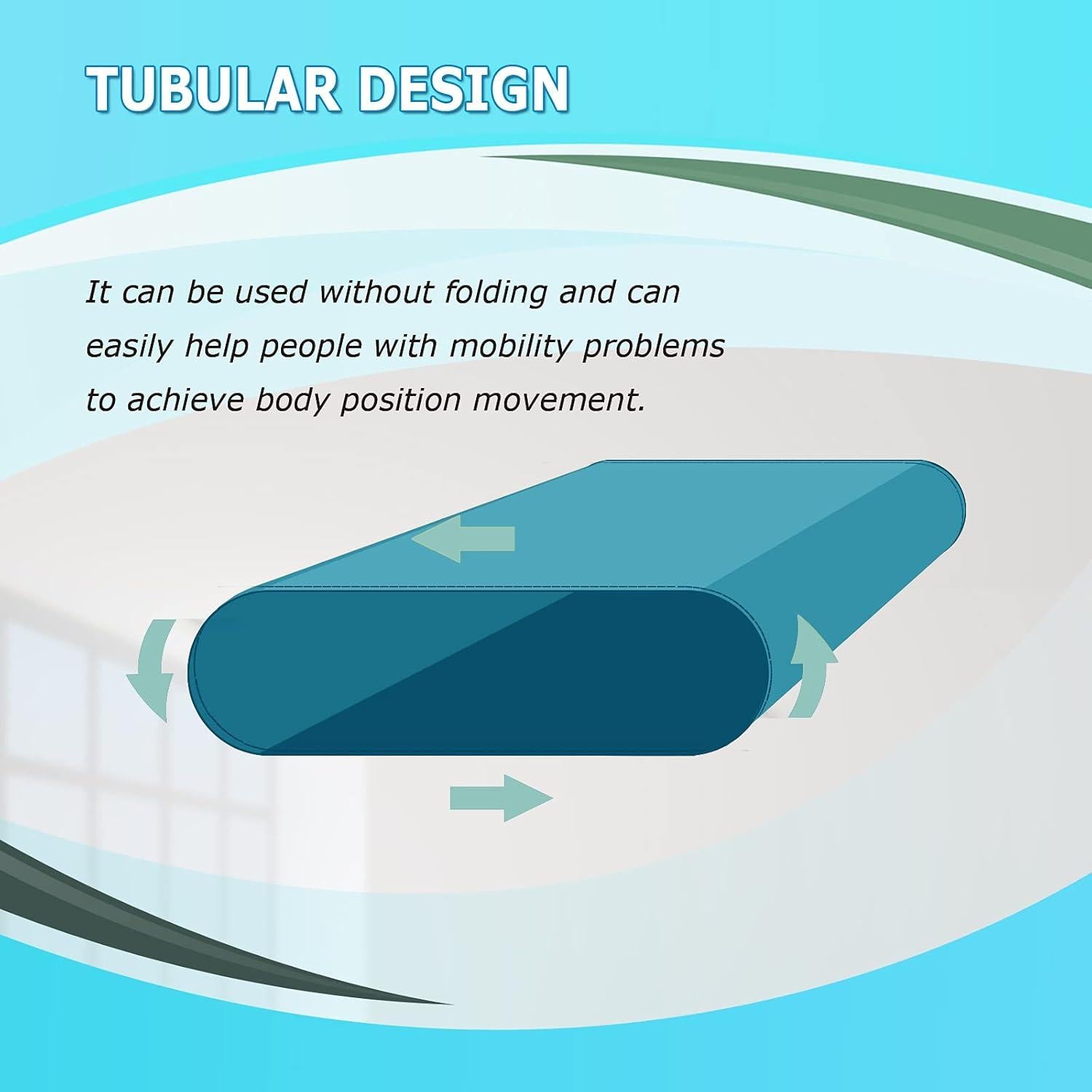 Hoja Deslizante Tubular LOSCHEN 72x72cm Azul Lago para Pacientes