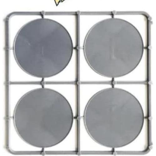 Bases Redondas de Plástico Warlord Games - Paquete Mixto 25mm, 40mm, 60mm