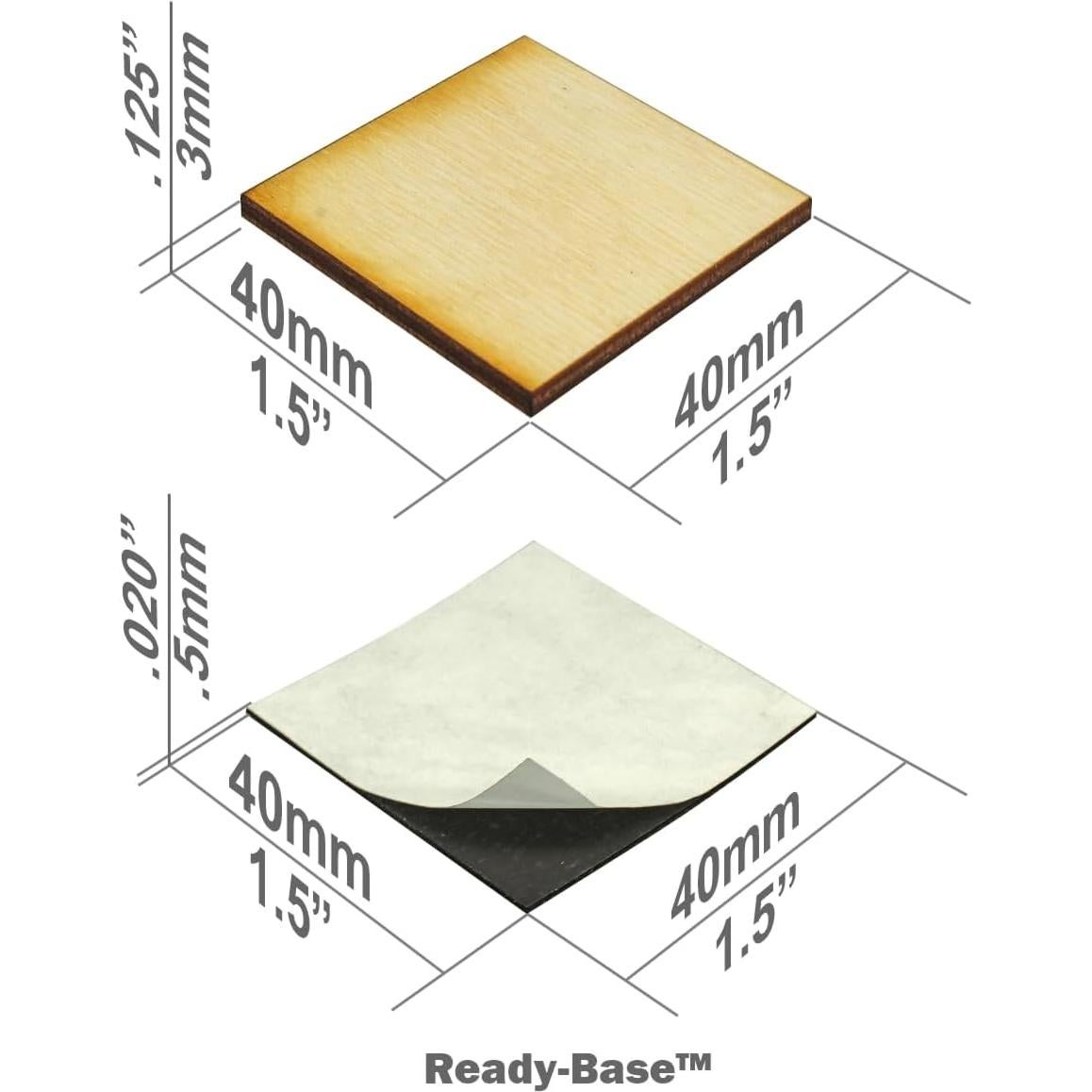 Kit de Bases LITKO 40mm Cuadrado para Warhammer Infantería