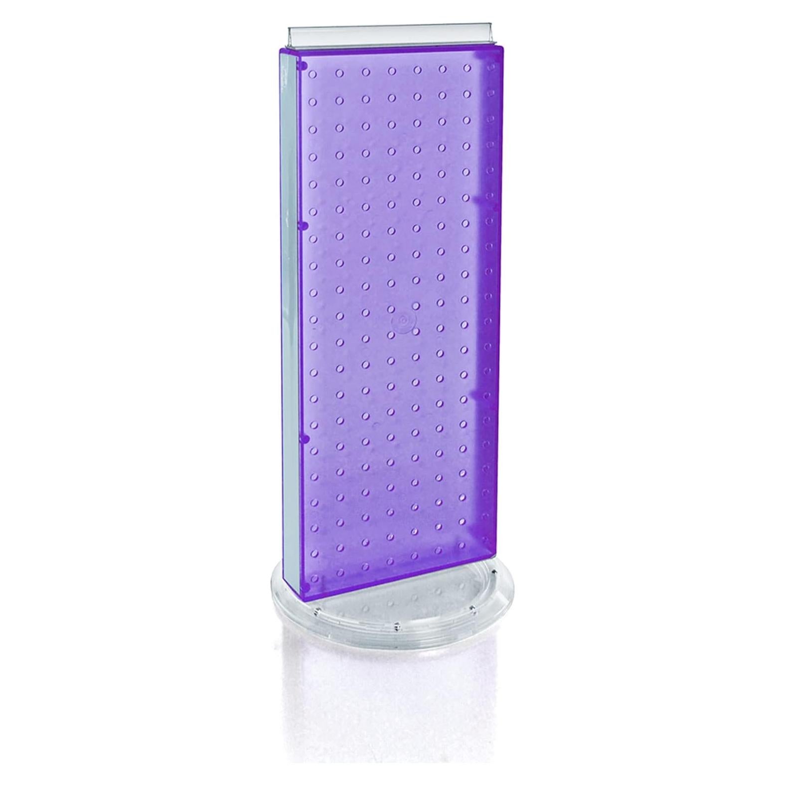 Exhibidor de Pegboard Doble Cara Azar Displays 20x52.4cm Púrpura