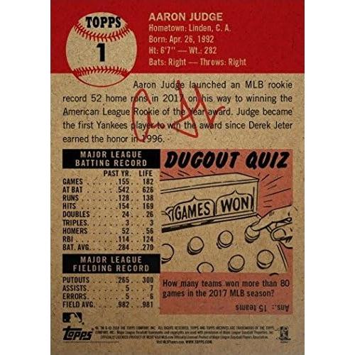 Tarjeta de Béisbol Aaron Judge 2018 Topps Living Set Limitada