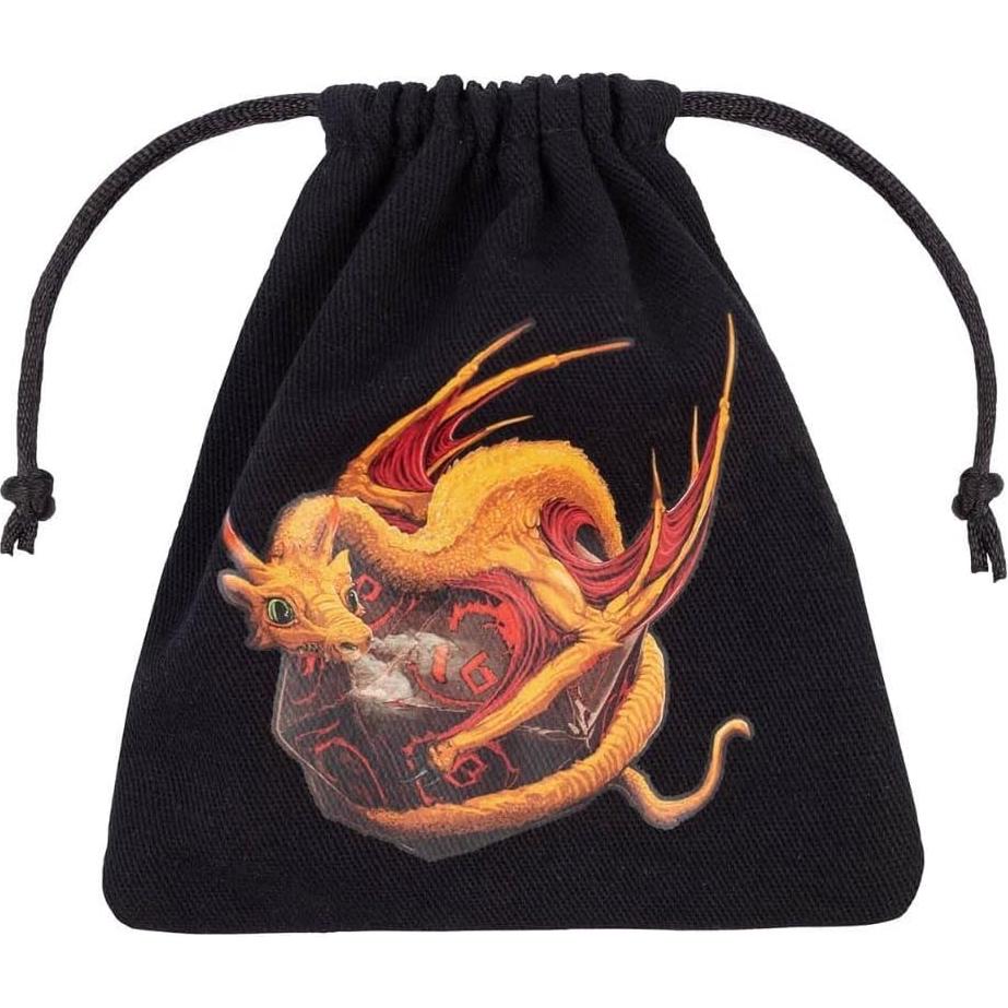Bolsa de Dados Q-Workshop Dragón Negro 25 Dados Algodón