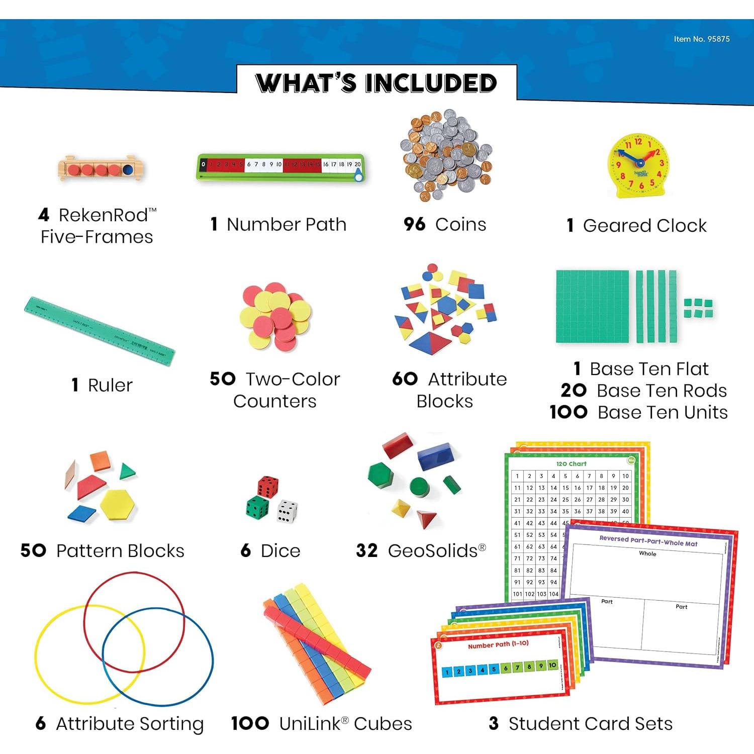 Conjunto de Manipulativos Matemáticos hand2mind K-1 - 2.26 kg