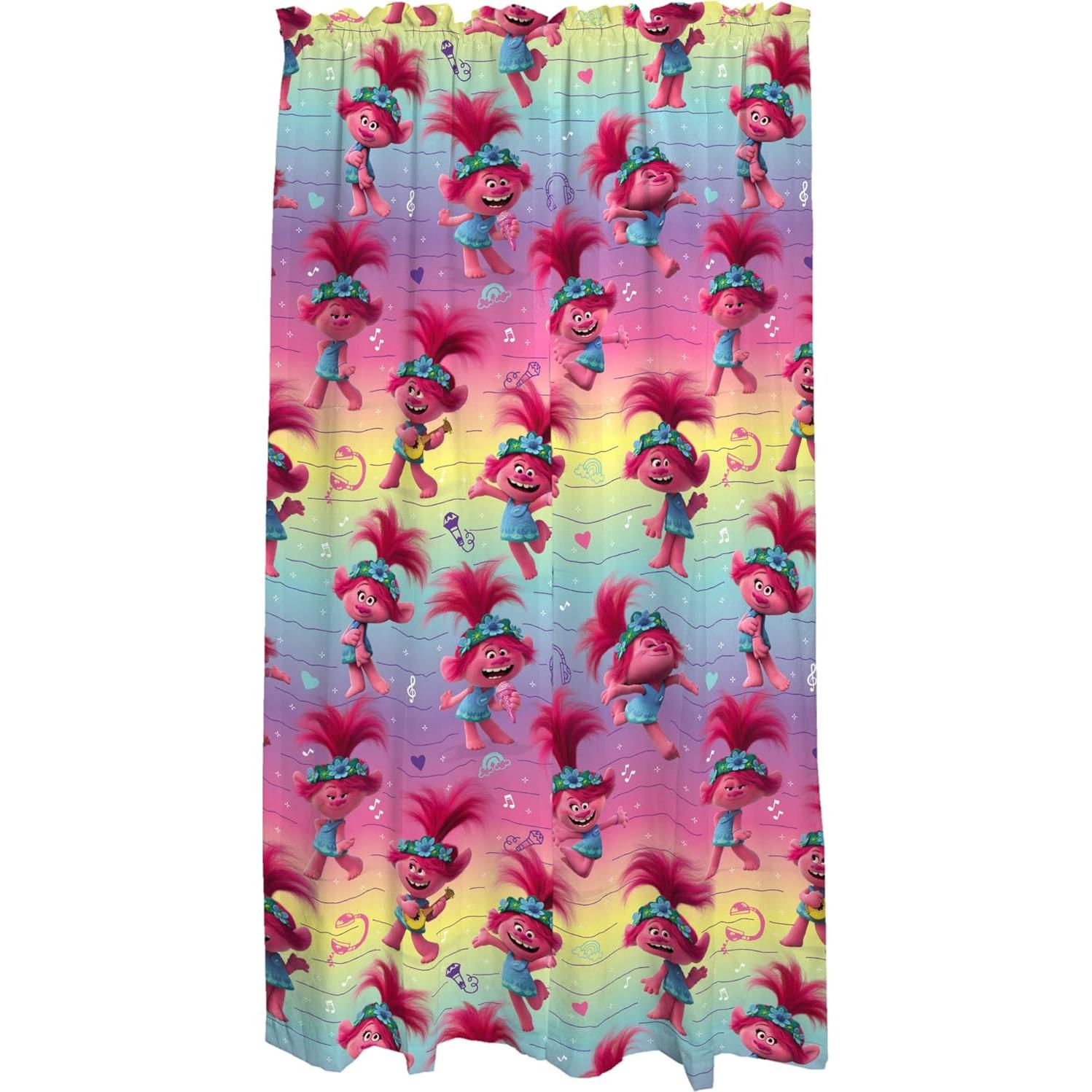 Cortinas de Ventana para Niños Franco 66x175 cm Trolls World Tour