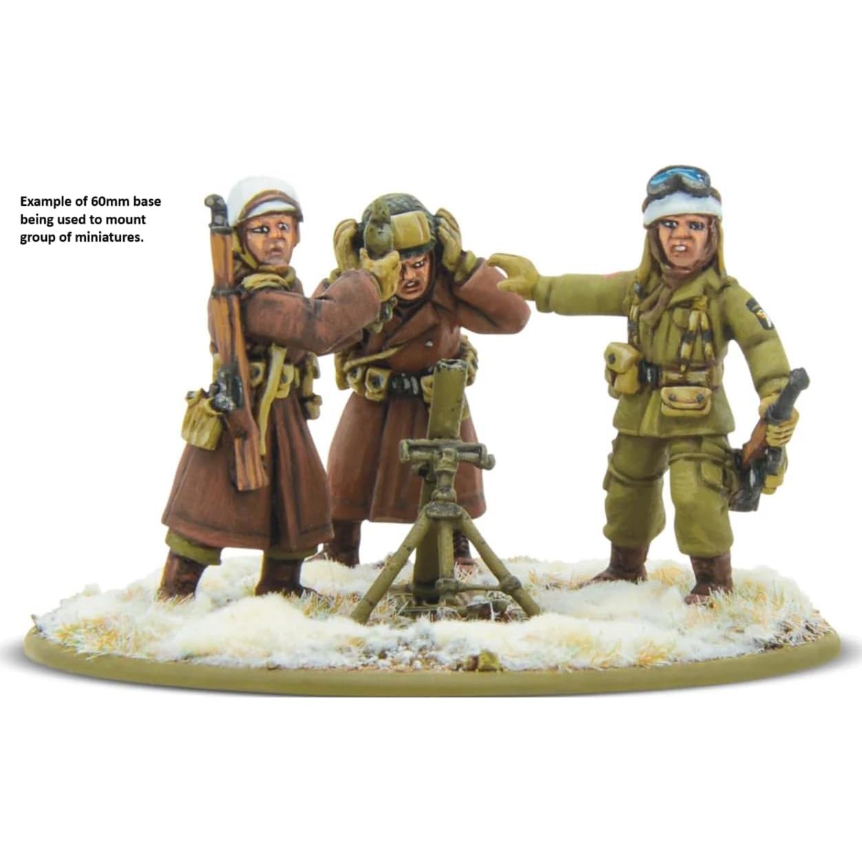 Bases Plásticas Redondas Warlord Games 16x60mm para Miniaturas