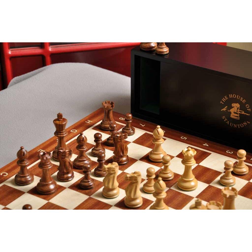 Juego de Ajedrez Grandmaster Staunton con Tablero y Caja