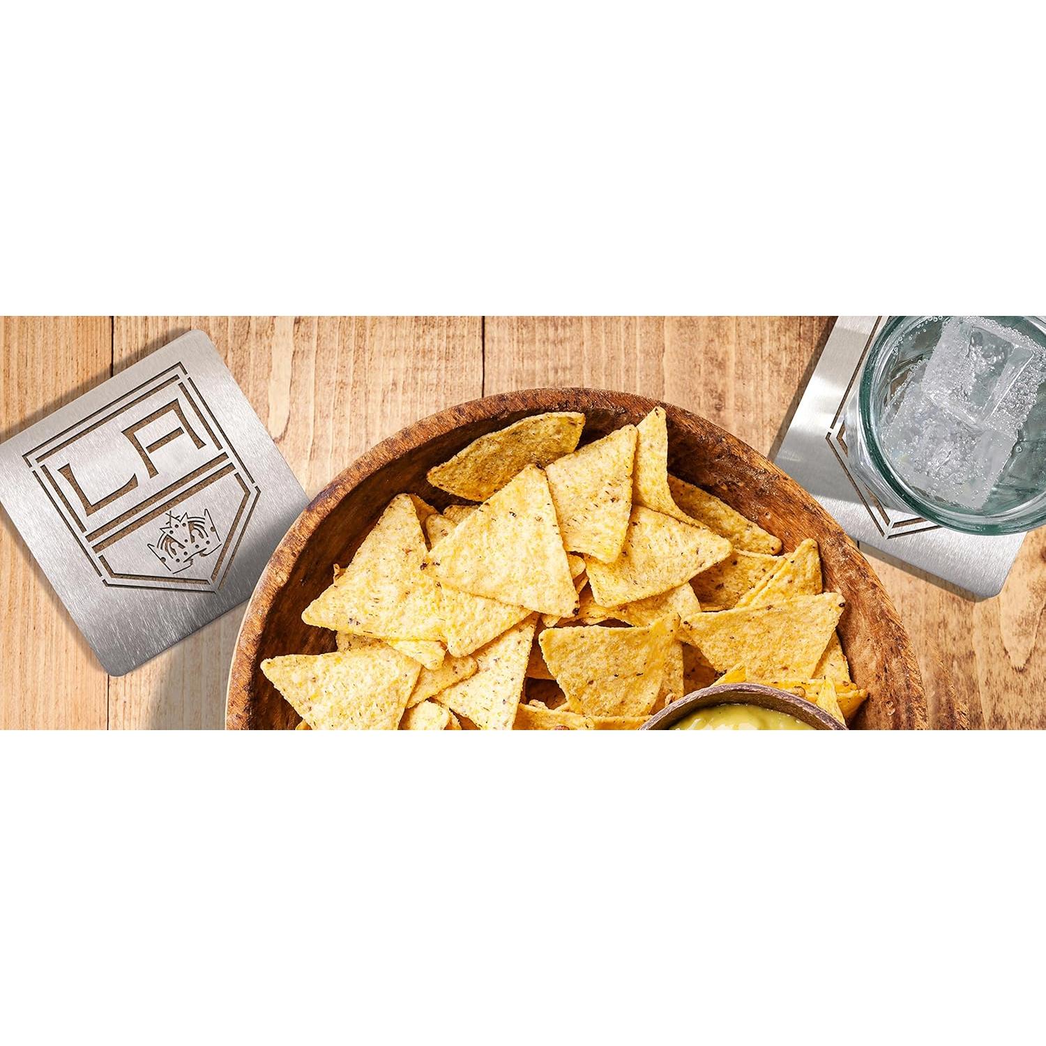 Juego de 4 Posavasos de Acero Inoxidable YouTheFan NHL Kings