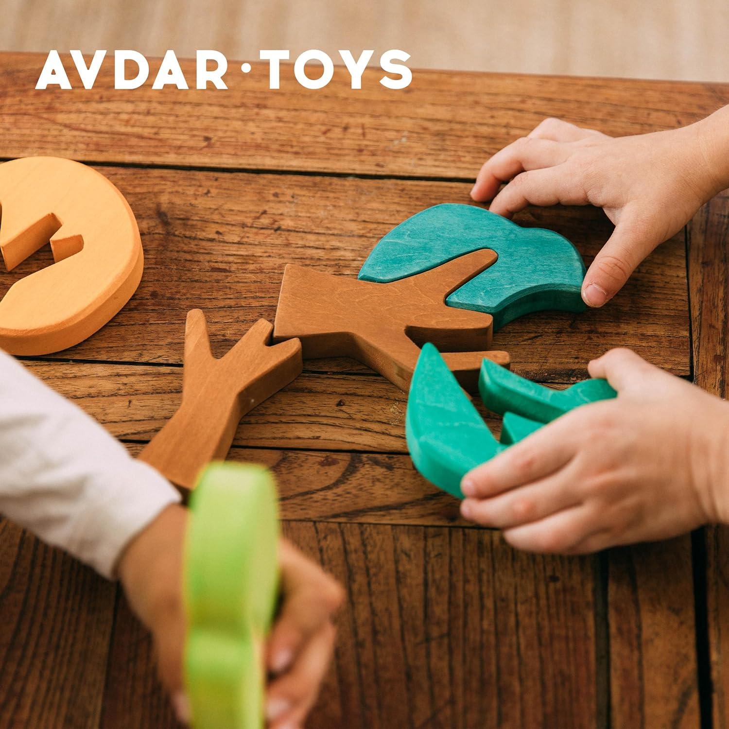 Juego de Bloques de Madera AVDAR - 3 Árboles Hechos a Mano