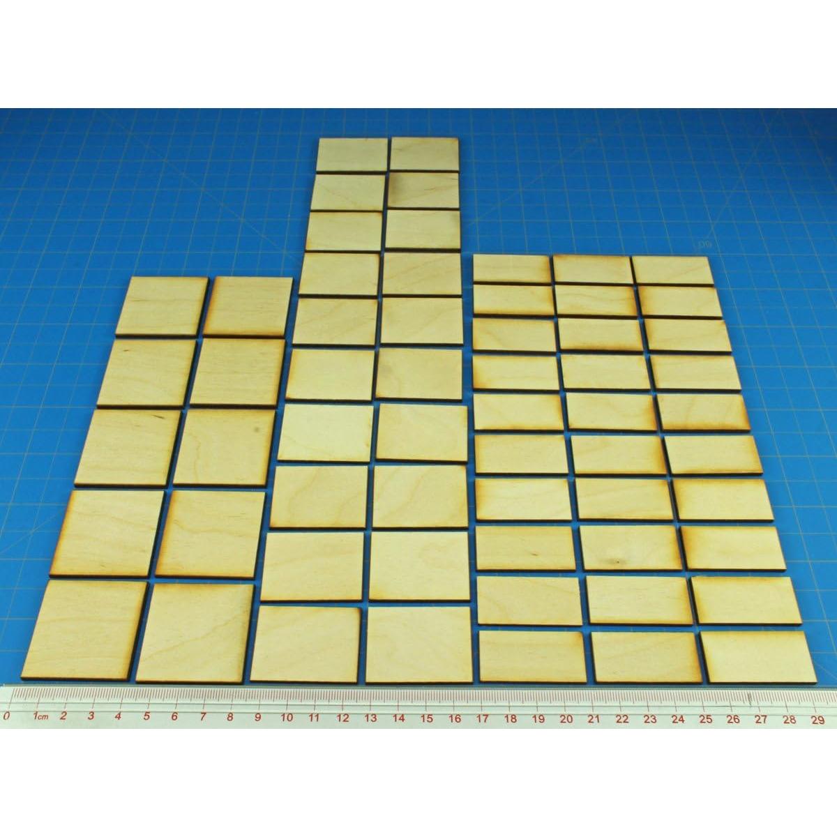 Conjunto de Bases de Miniaturas LITKO 60 Pack DBX 20x40mm 30x40mm 40x40mm