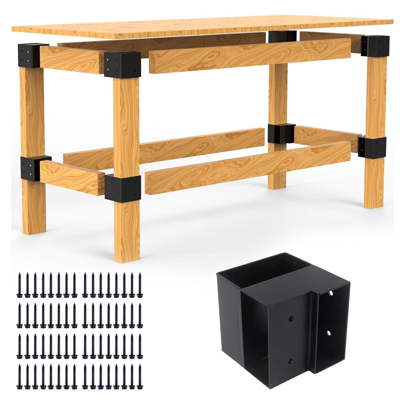 Kit de Soportes de Acero GOOCORREC para Banco de Trabajo - 8 Piezas