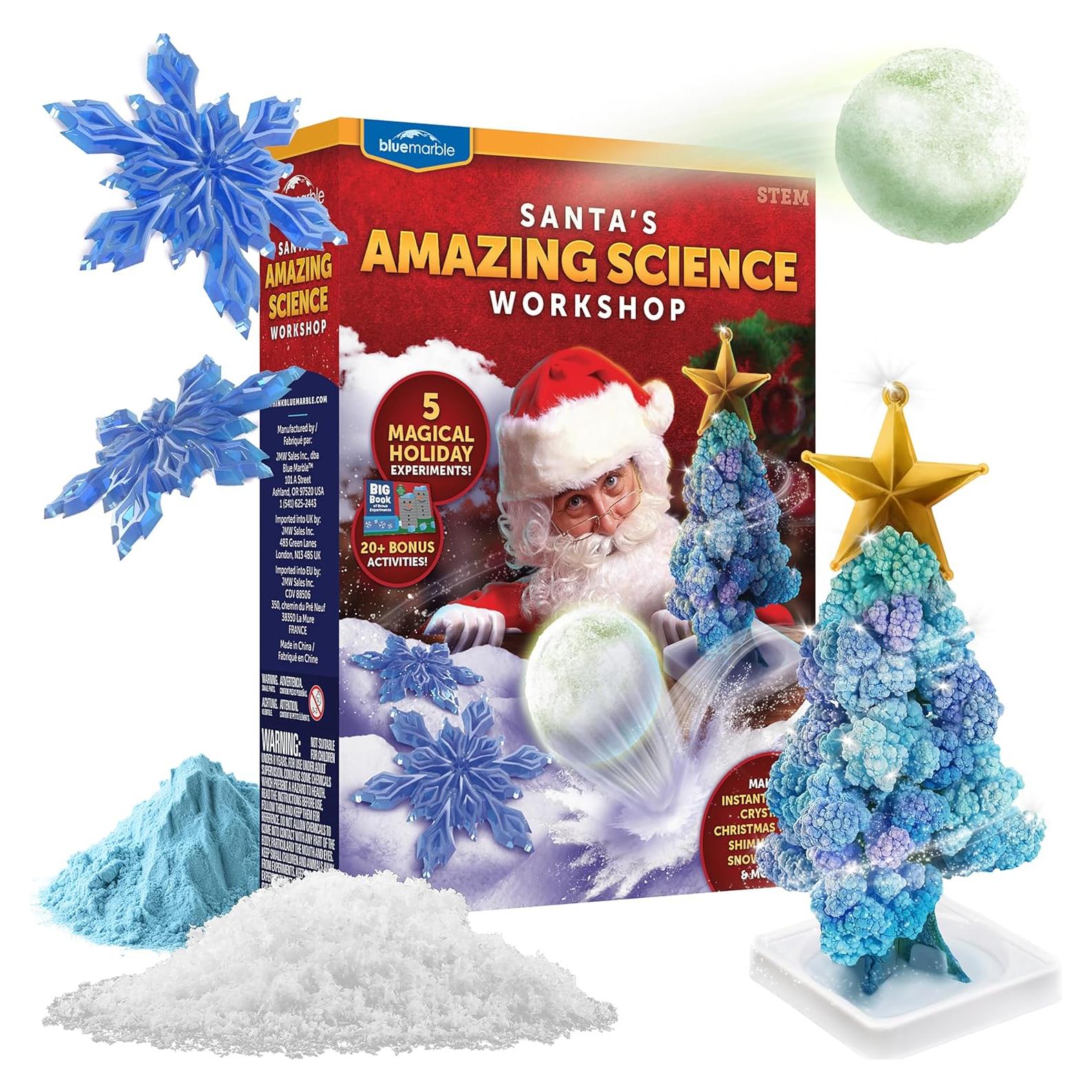 Kit STEM de Ciencia Navideña Blue Marble - 5 Experimentos Mágicos