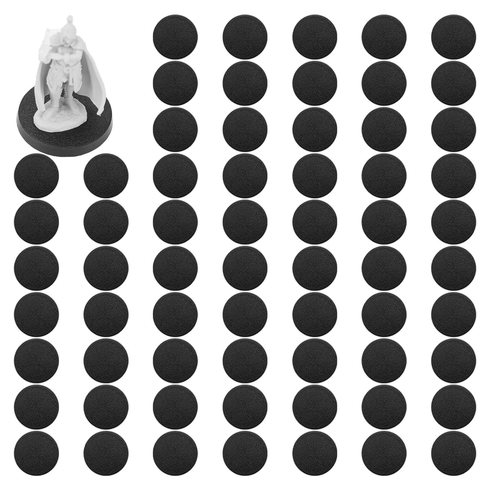 100 Piezas Bases Redondas Plástico 32mm DisplayMore para Miniaturas