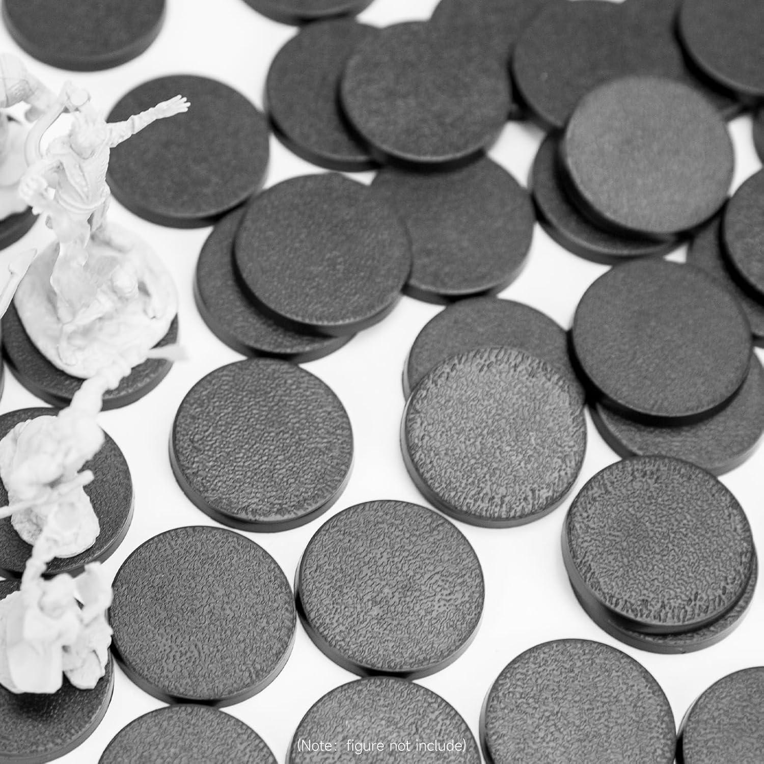 100 Piezas Bases Redondas Plástico 32mm DisplayMore para Miniaturas