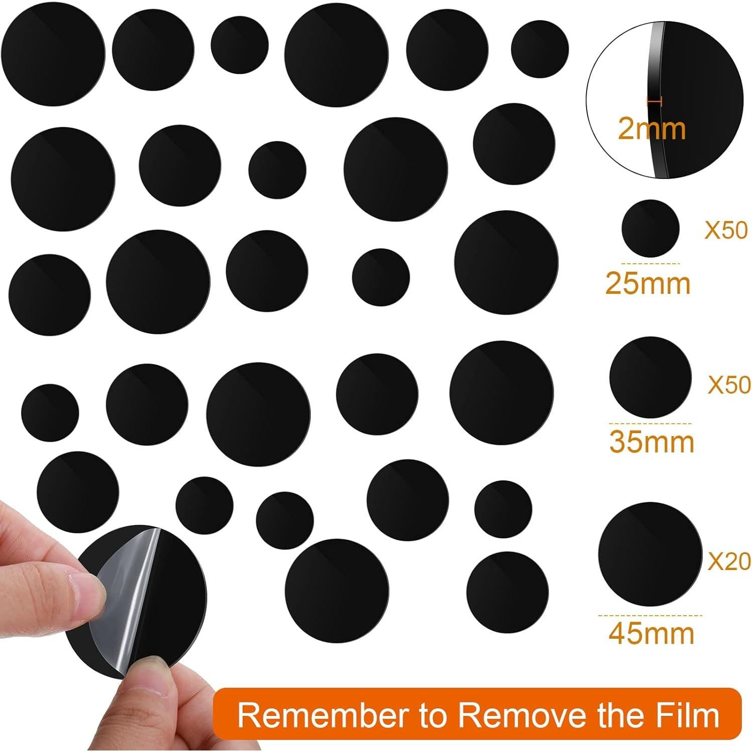 Bases Miniatura Acrílicas Yerliker 120 Pcs 25mm 35mm 45mm