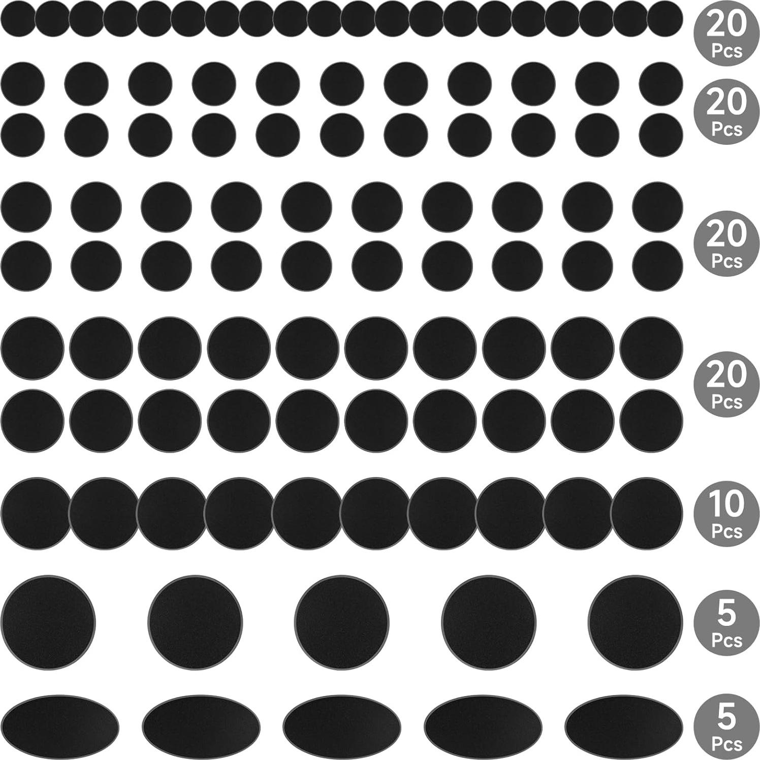 100 Piezas Bases de Acrílico para Miniaturas DisplayMore - 7 Tamaños