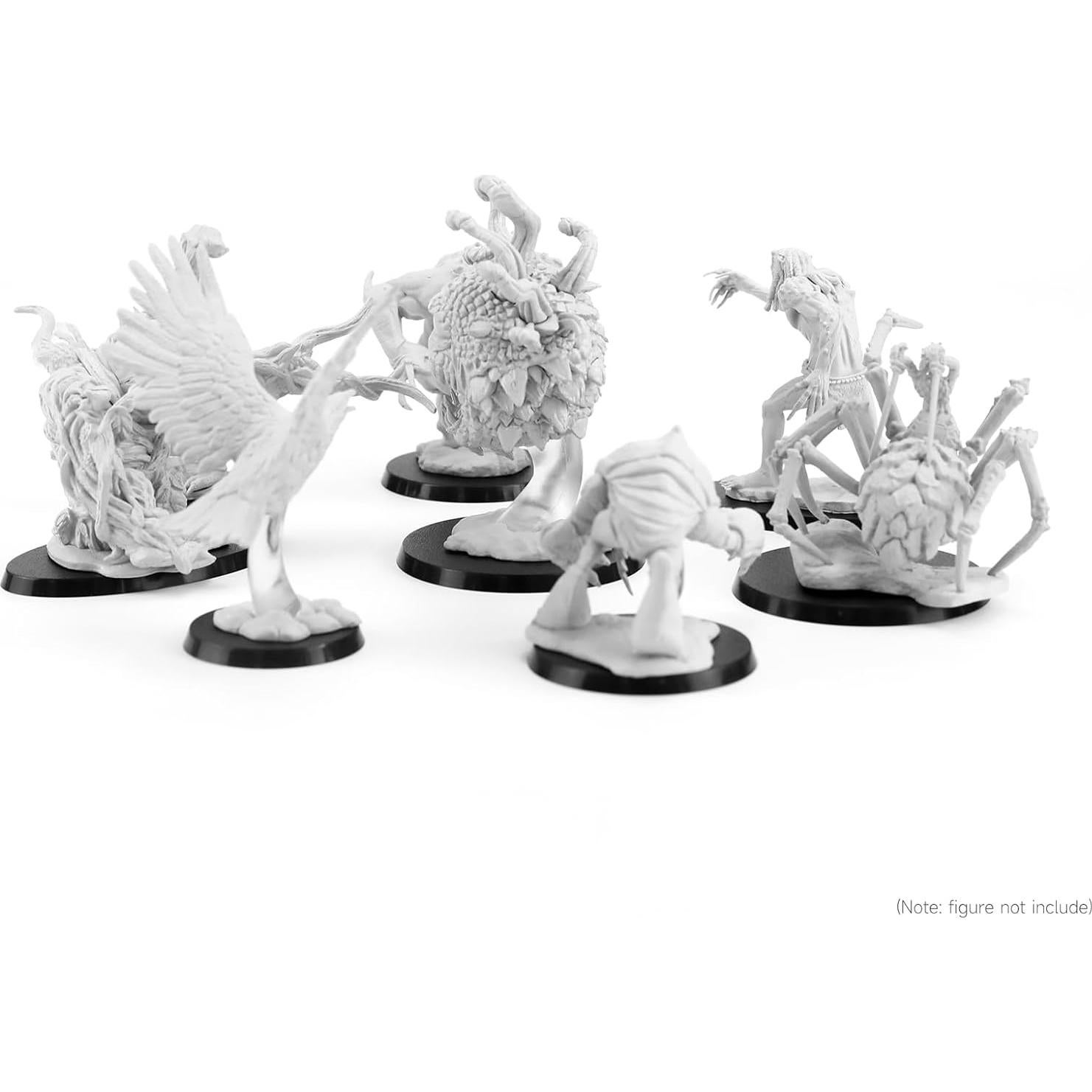 100 Piezas Bases de Acrílico para Miniaturas DisplayMore - 7 Tamaños