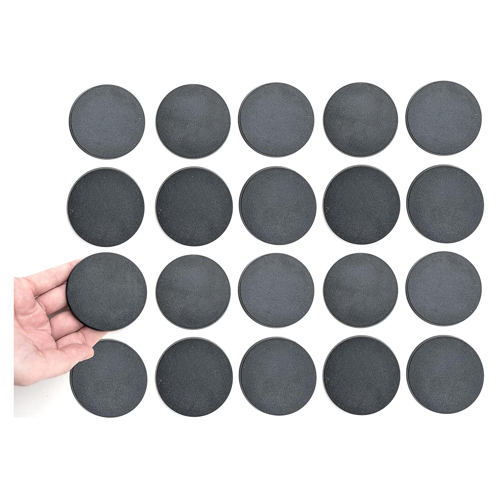 20 Bases Miniatura en Blanco 60mm para Juegos de Guerra - Stonehaven