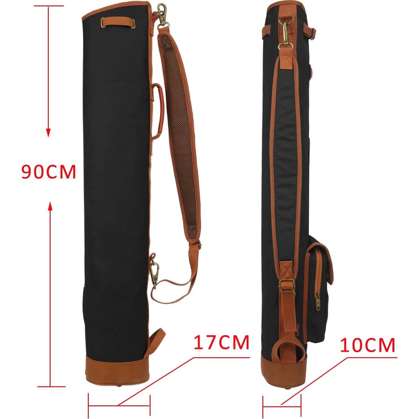 Bolsa de Transporte para Palos de Golf TOURBON Lona Negra 90cm