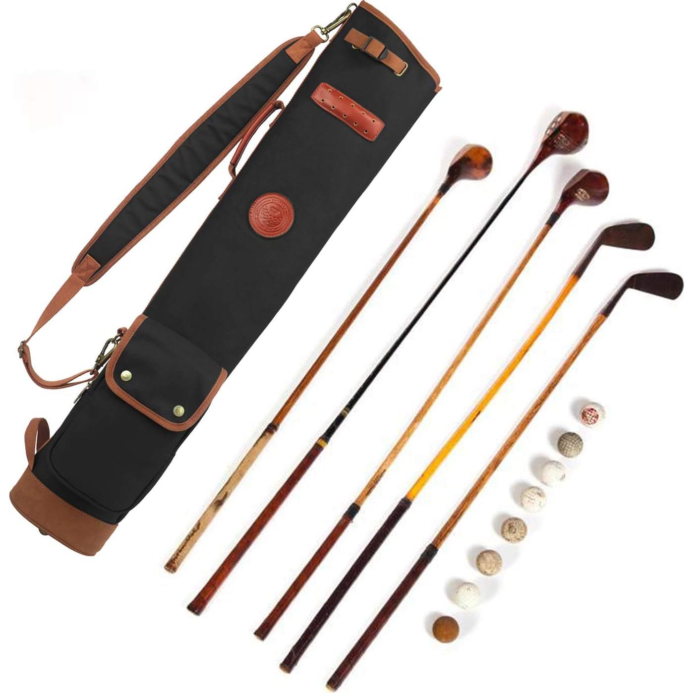 Bolsa de Transporte para Palos de Golf TOURBON Lona Negra 90cm