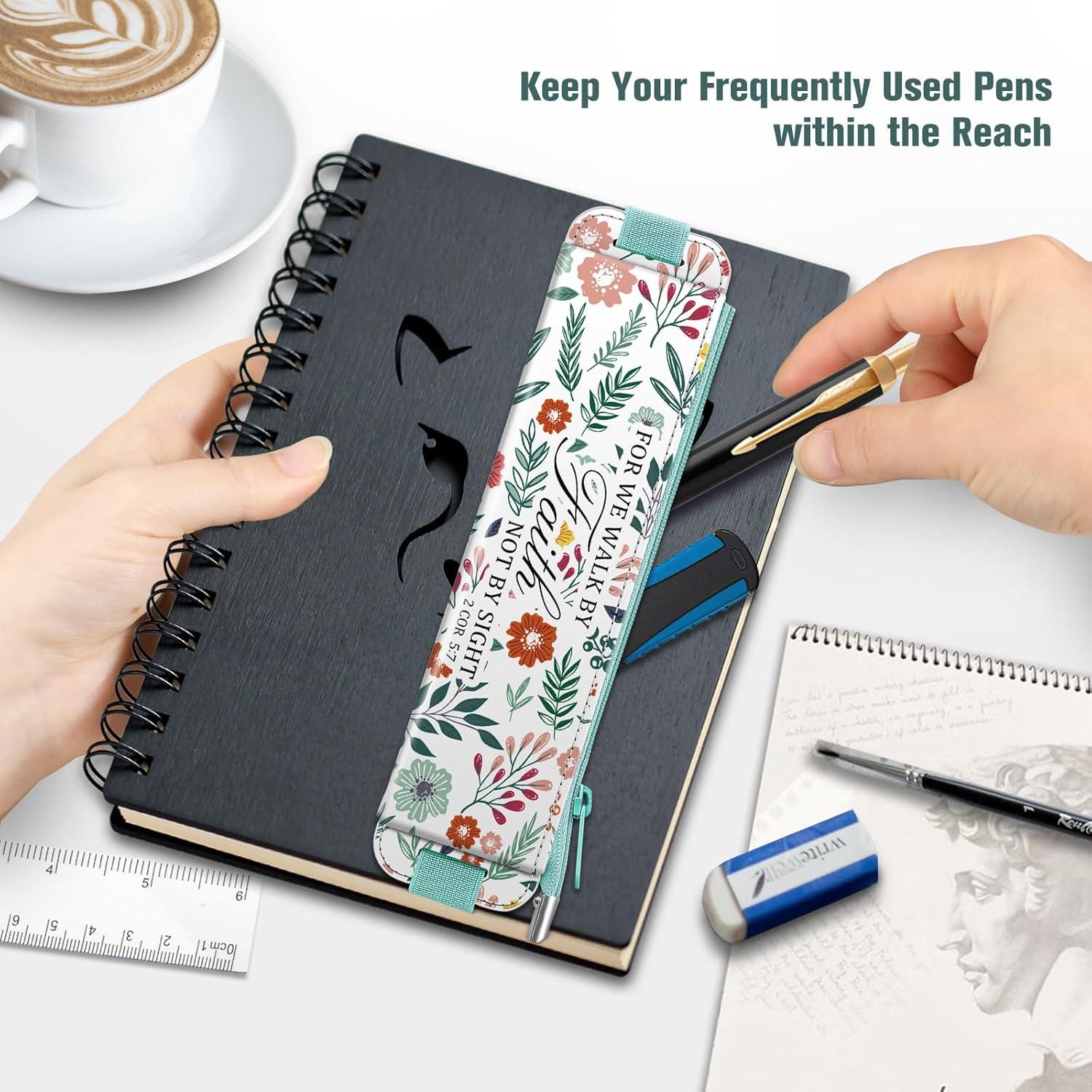 Soporte Elástico para Bolígrafos FINPAC 2-Pack - Cuero Sintético