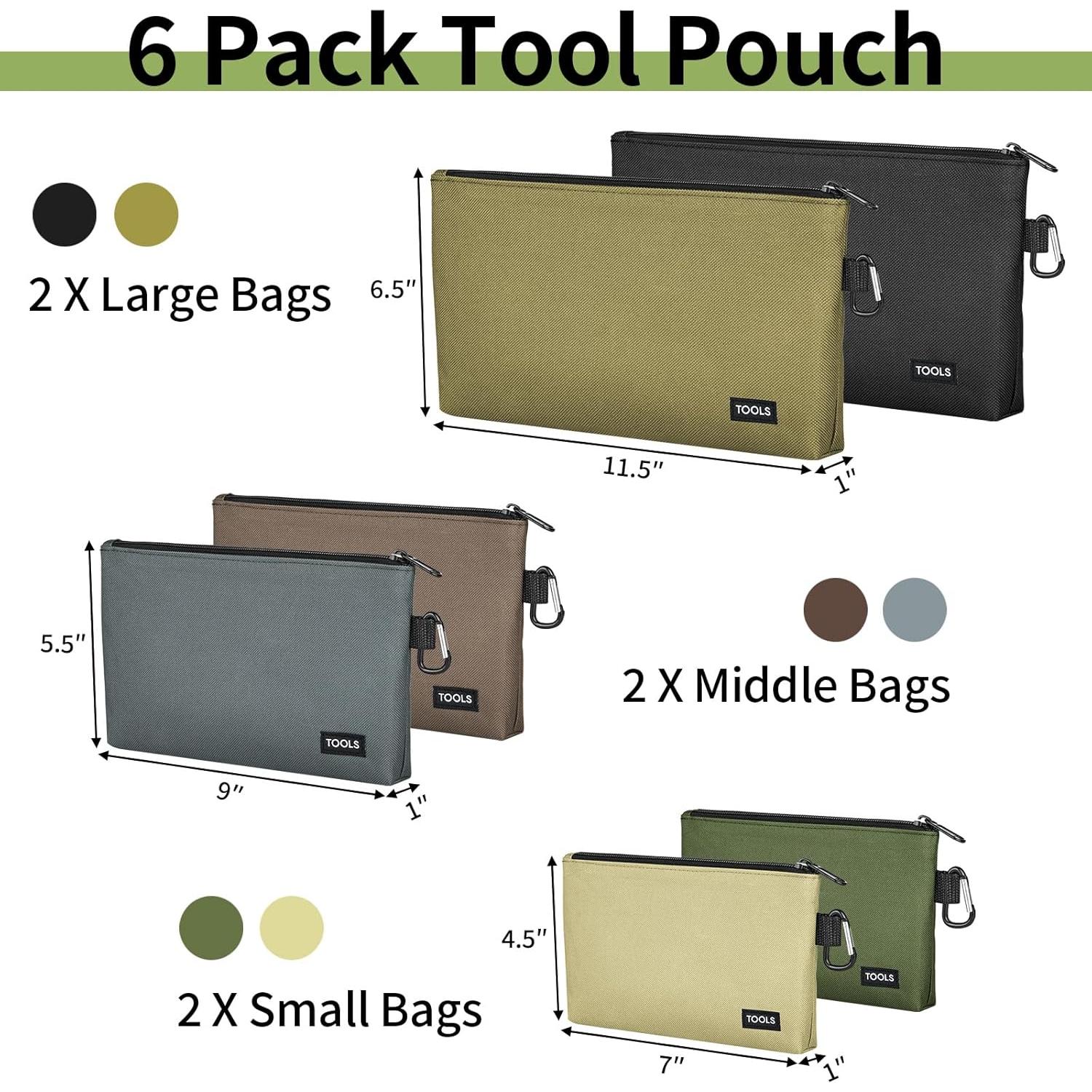Paquete de 6 Bolsas de Herramientas COIDEA Multicolor