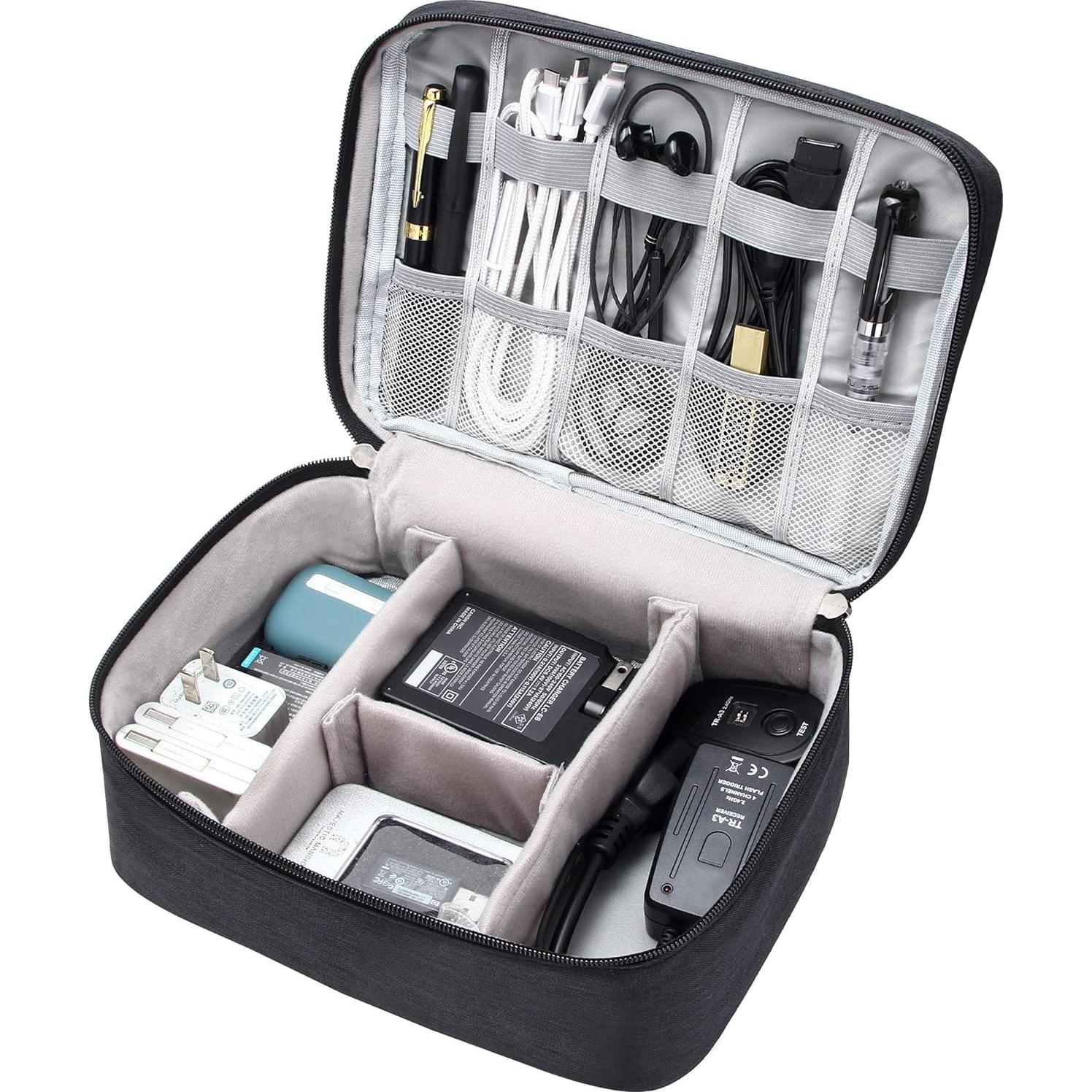 Organizador de Cables VOCUS Grande Portátil Negro 24x10x18cm