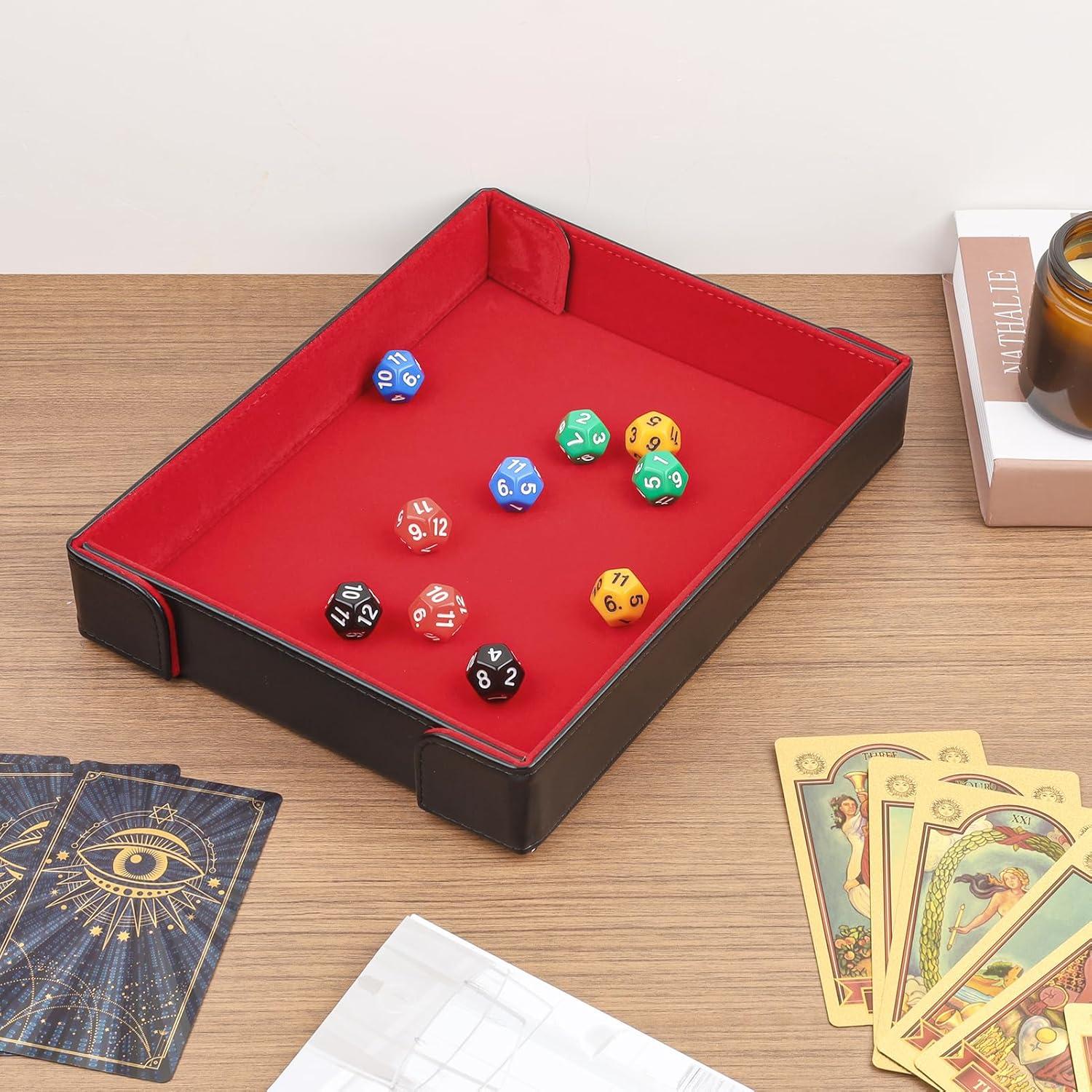 Bandeja de Dados Plegable Buweeo Rojo Magnética 33x26.7cm