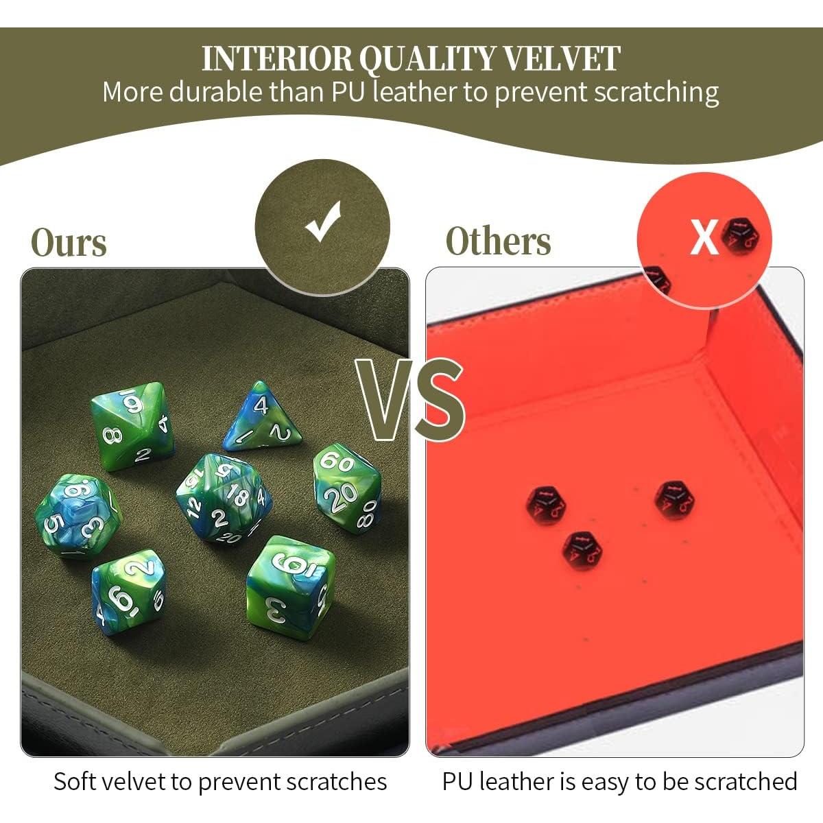 Juego de 2 bandejas plegables para dados Grajar - Azul y Verde