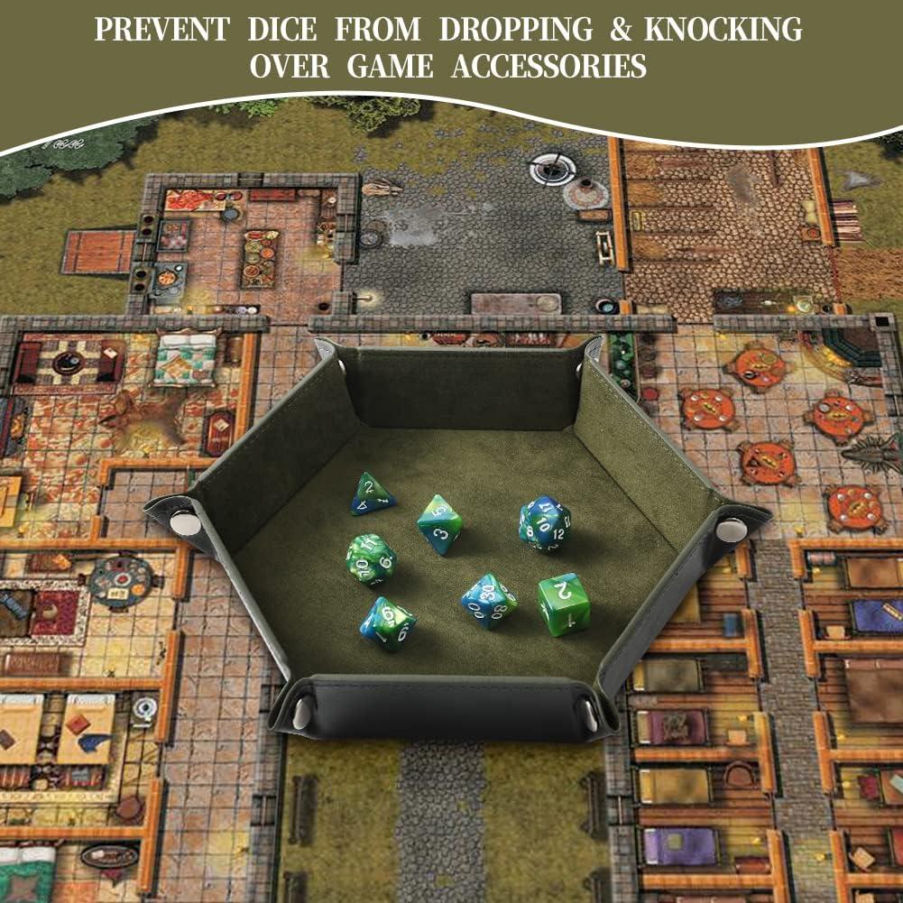 Juego de 2 bandejas plegables para dados Grajar - Azul y Verde