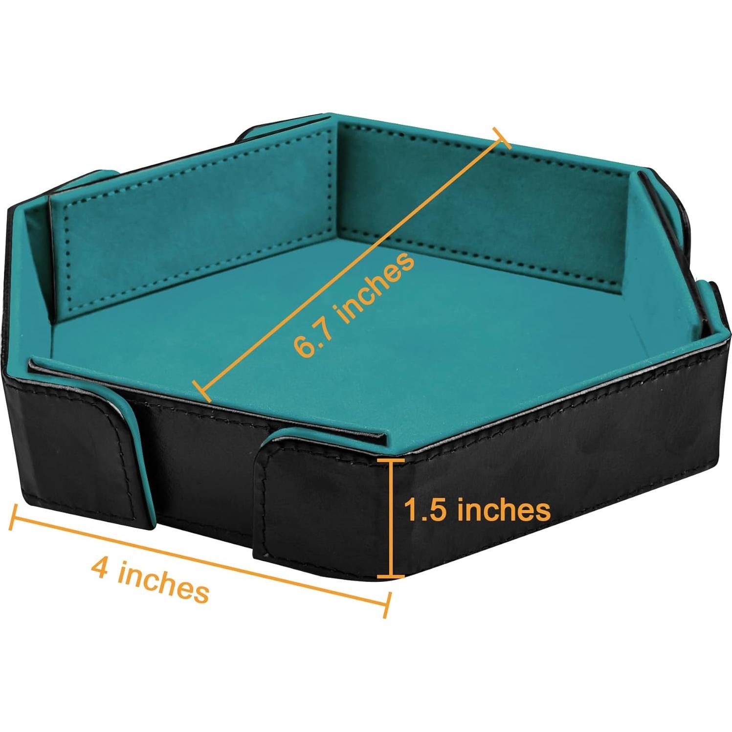 Bandeja de Dados Magnética Plegable SIQUK Hexagonal Cian