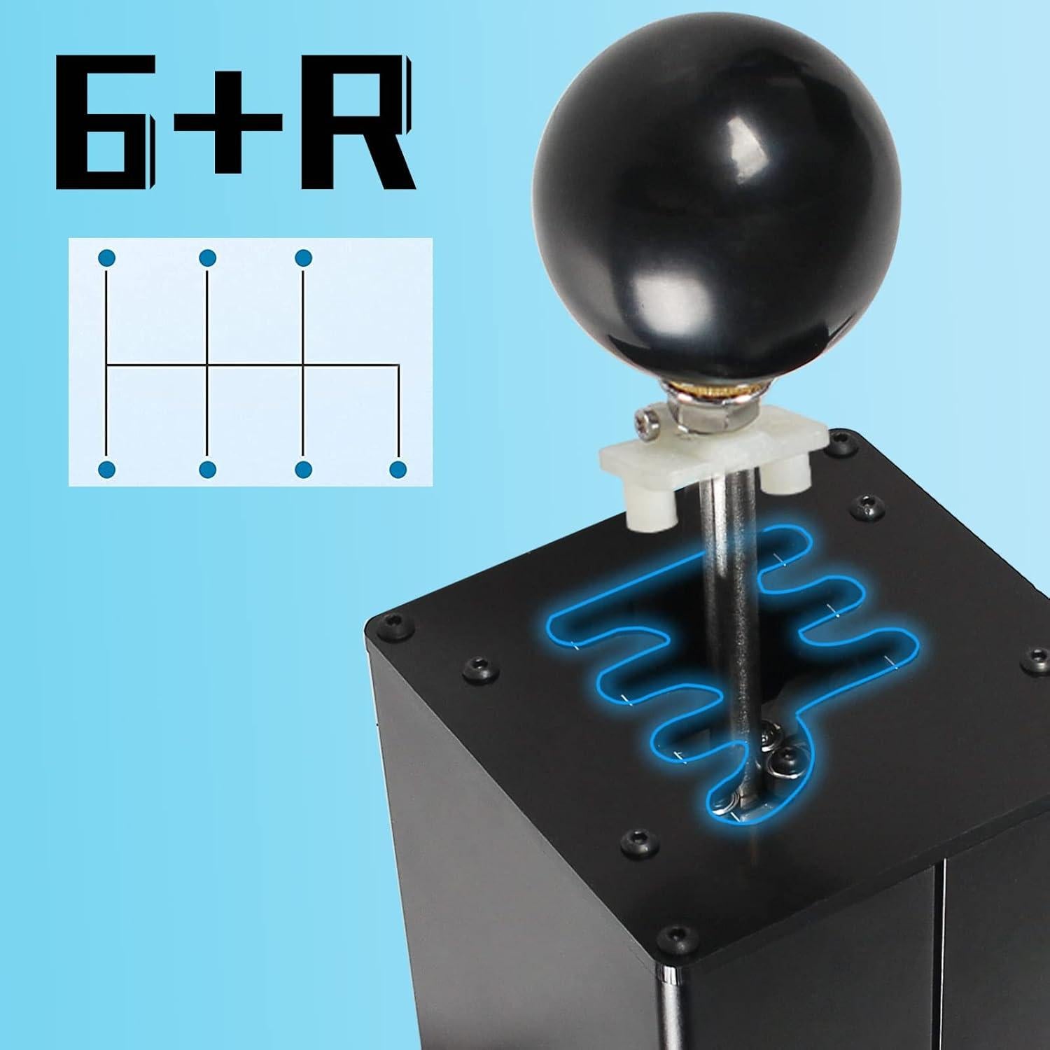 Simulador USB Shifter GSTP 64 Bits Freno de Mano 6+R