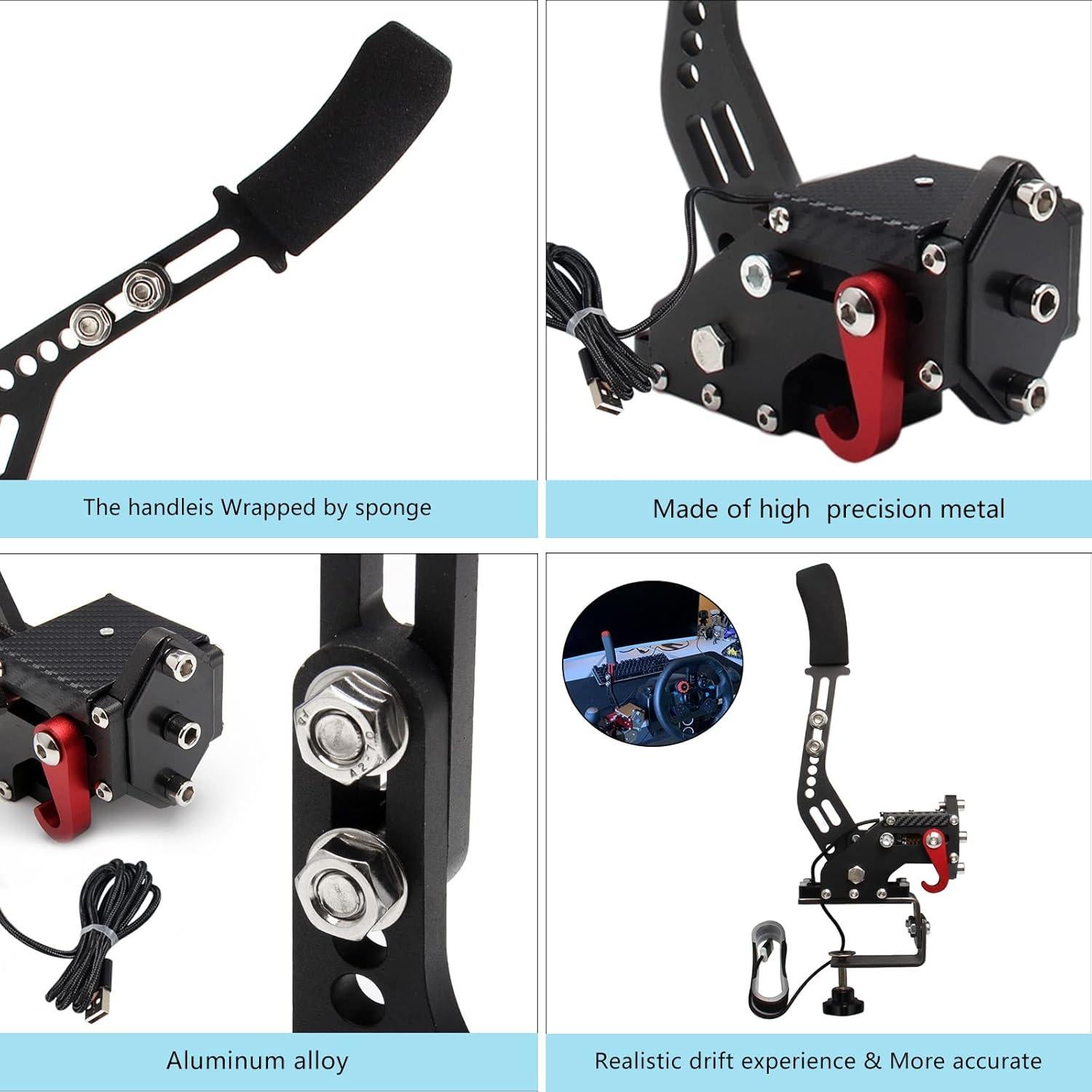 Simulador USB Shifter GSTP 64 Bits Freno de Mano 6+R