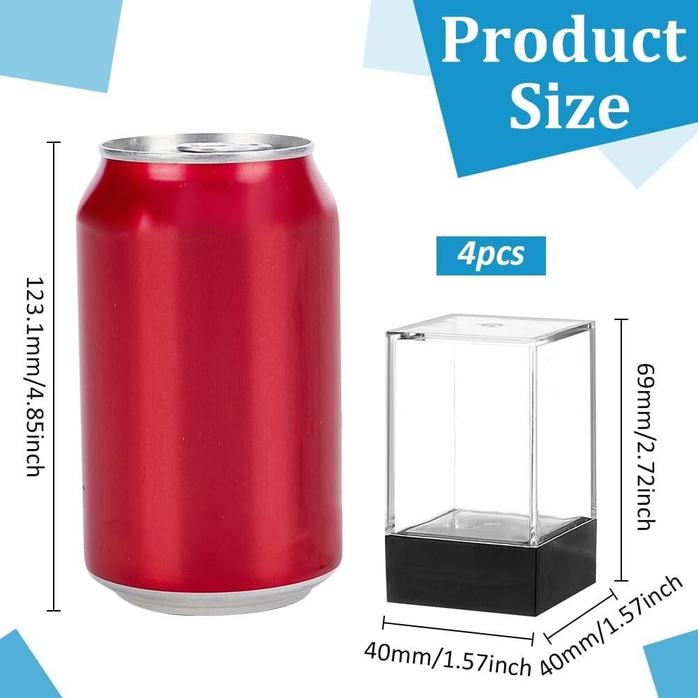 Caja de Exhibición Plástica FINGERINSPIRE 4 Pcs 3.81x3.81x6.86cm